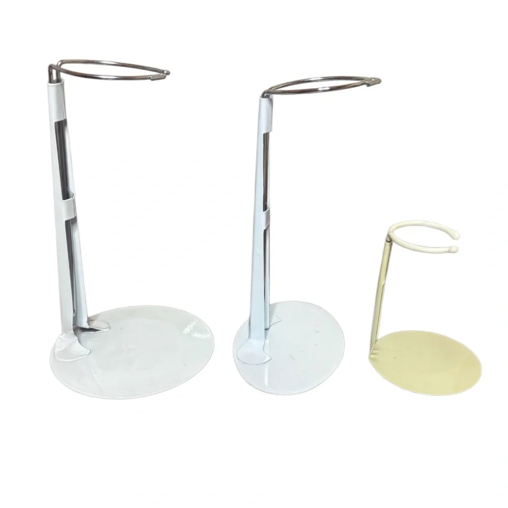 Doll Stands Set 3 Pc Vintage Adjustable Height Doll Stand Doll House Accessories